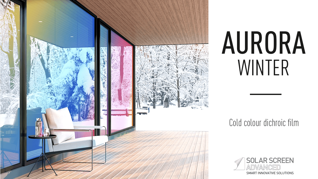 Choose shimmering, colorful glass with Aurora Winter film