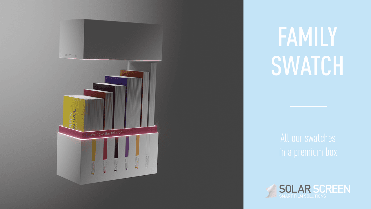 Family Swatch: all our Solar Screen color charts in one box