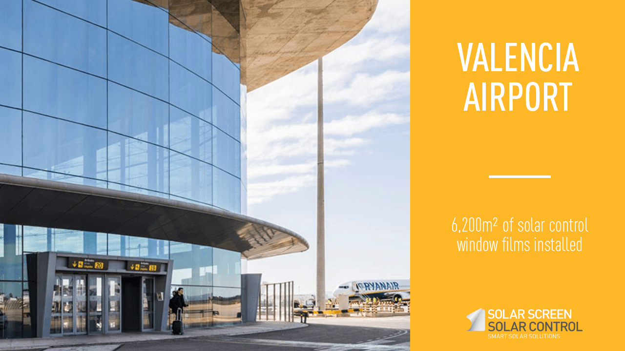 6,200m² of solar control film installed at Valencia Airport