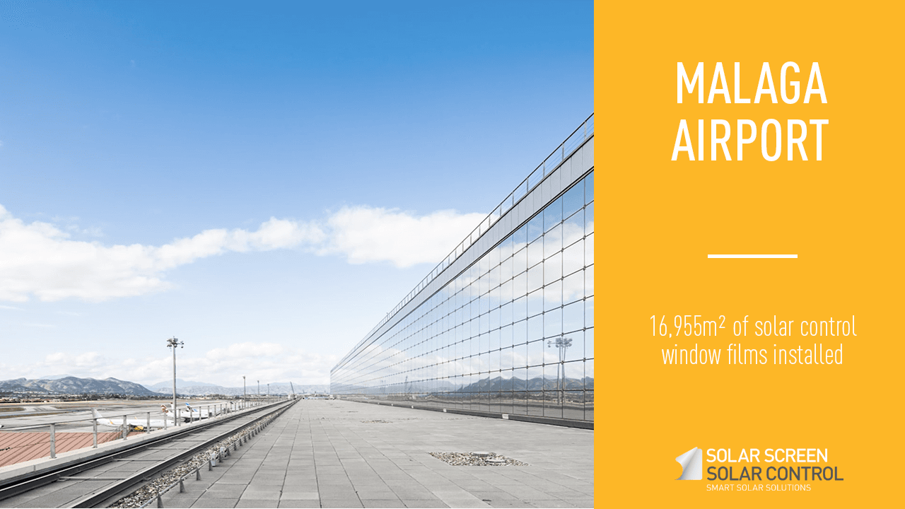 16,955m² of solar control window film installed at Malaga Airport