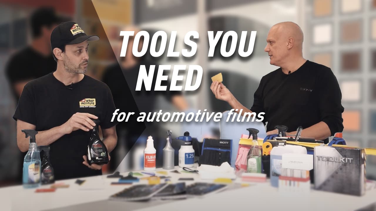 All the essential tools for installing tinted car window films
